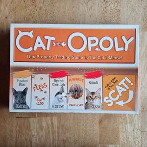 Late for the Sky Cat-Opoly Board Game Feline Property Trading Game Made in USA